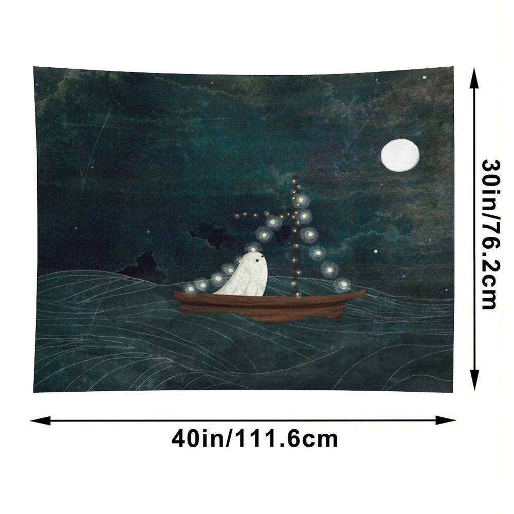 Ghost Boat Ride Tapestry