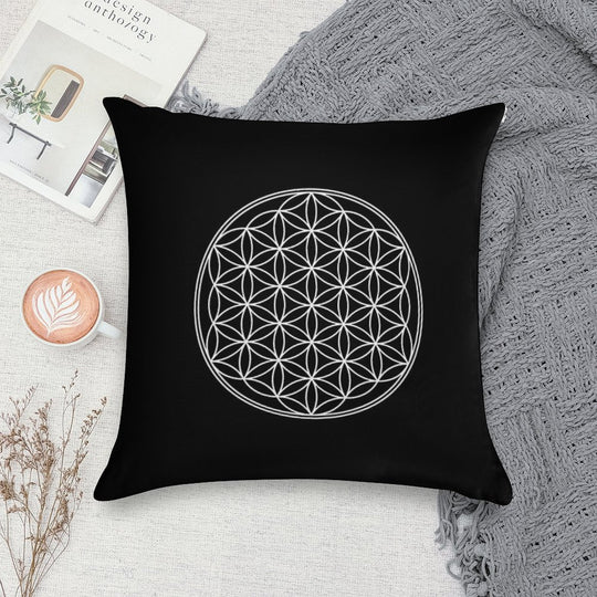 FLOWER OF LIFE - SACRED GEOMETRY - HARMONY & BALANCE Soft Style Accent Throw Pillow