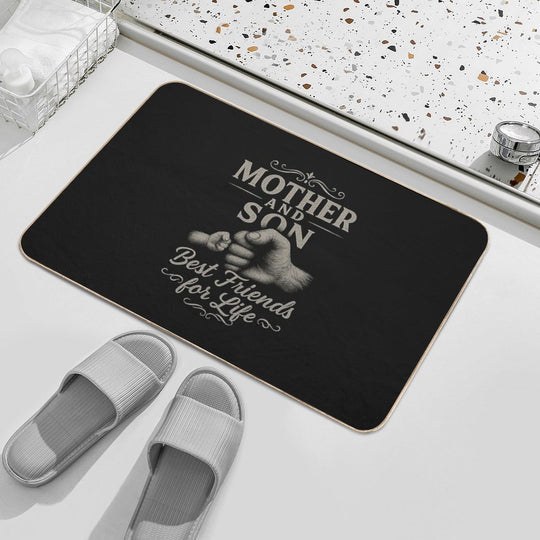 Mother And Son Best Friends for Life Matching Outfit  High-Traffic Bath Mat