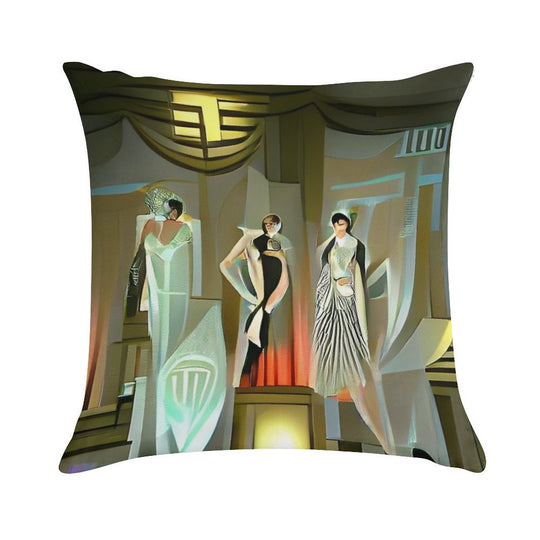 Art Deco Fashion Soft Warmth Comfort Throw Pillow