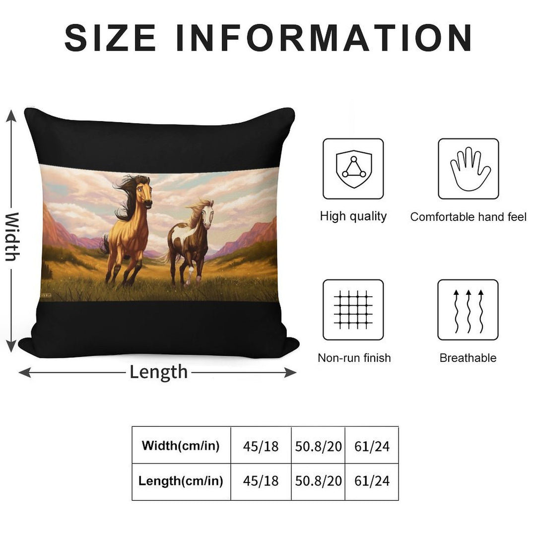 Spirit Stallion of The Cimarron Soft High-Density Material Throw Pillow