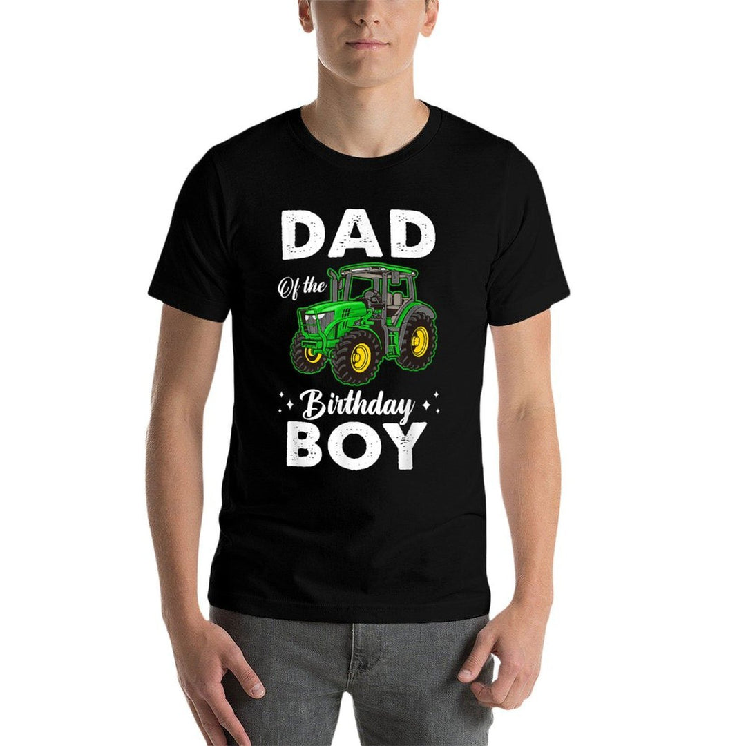 Dad Of The Birthday Boy Tractors Farm Party Farmer  Classic T-Shirt