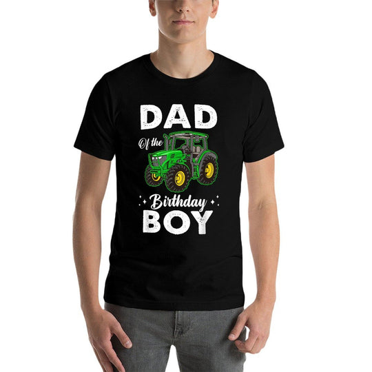 Dad Of The Birthday Boy Tractors Farm Party Farmer  Classic T-Shirt