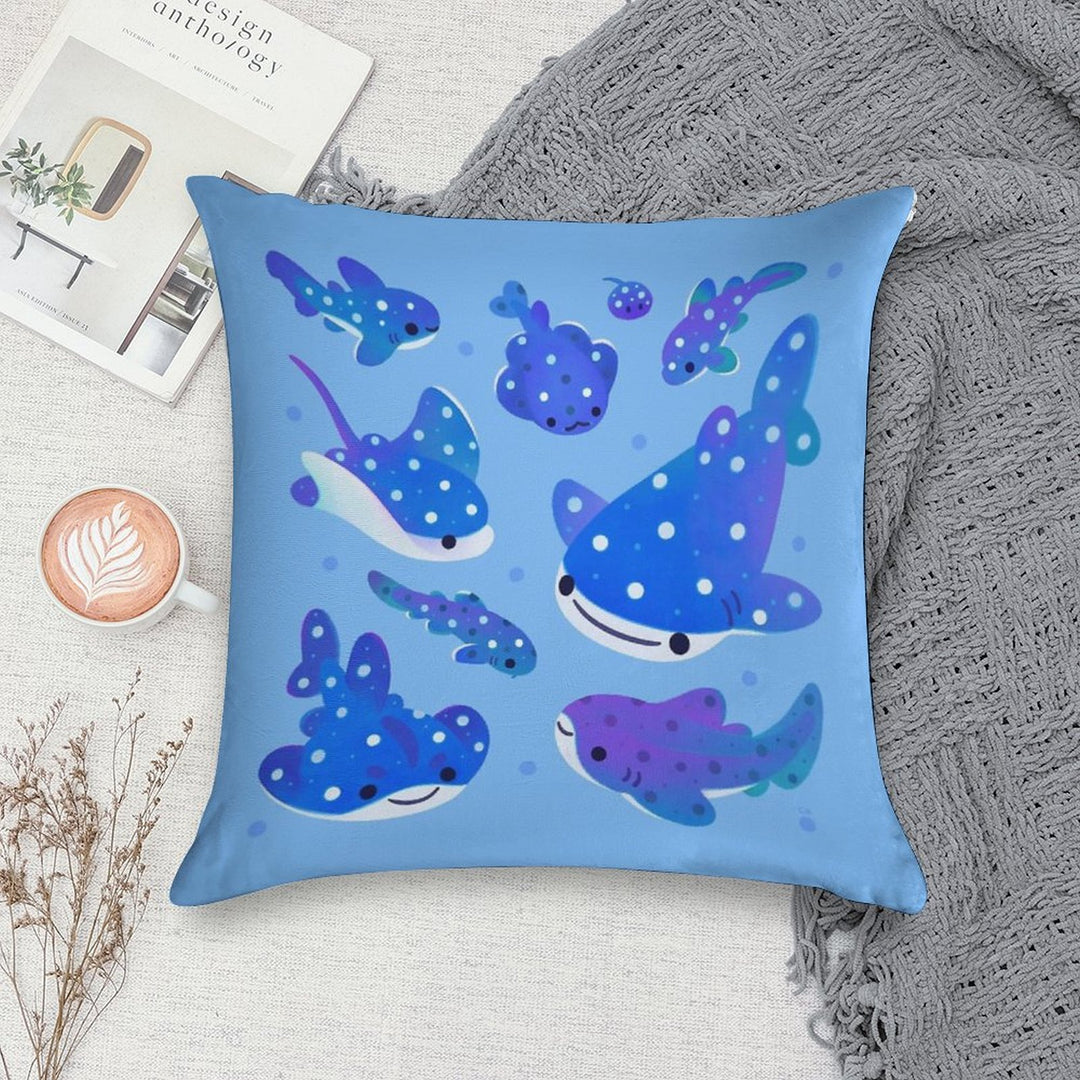 Polka Dot Shark Soft Style Accent Throw Pillow