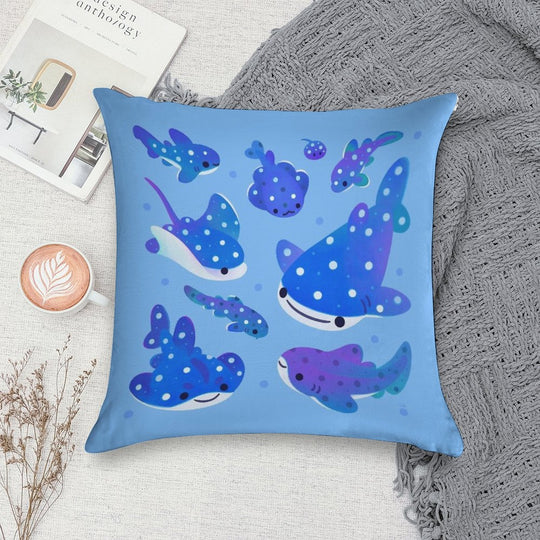Polka Dot Shark Soft Style Accent Throw Pillow