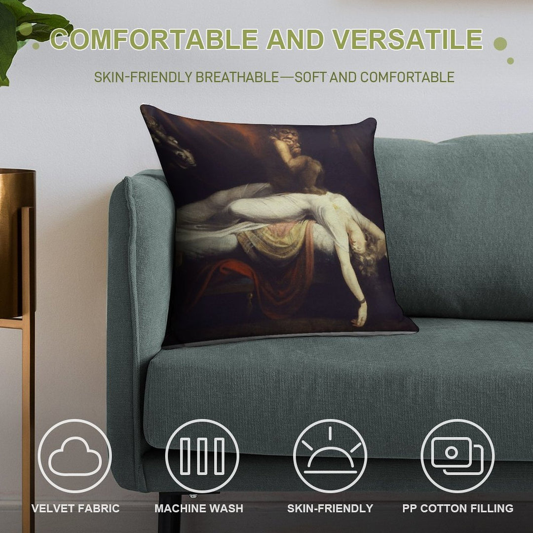 Henry Fuseli - The Nightmare1781 Soft Warmth Comfort Throw Pillow