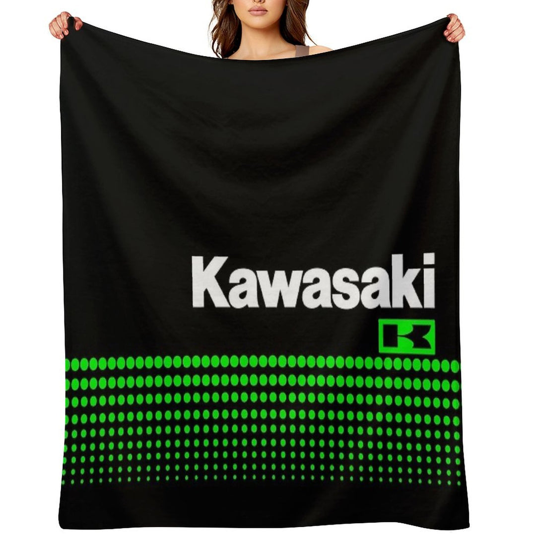 KAWASAKI Team Wrinkle-free Throw Blanket