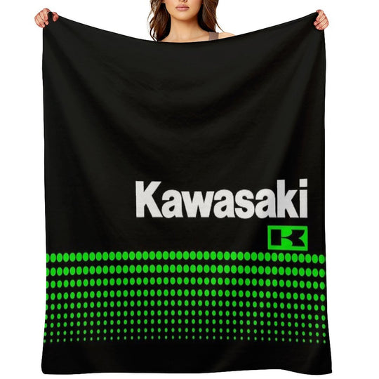 KAWASAKI Team Wrinkle-free Throw Blanket