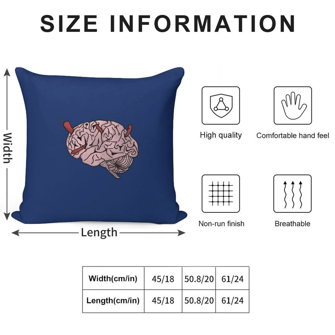 Neurospicy Soft Hidden Zipper Throw Pillow