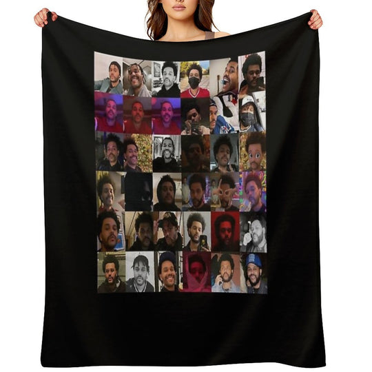 King of Selfiesss Plush Throw Blanket