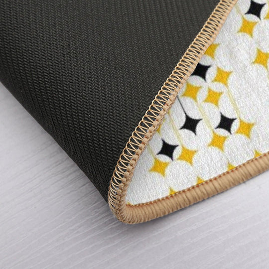 Mid-Century Modern Starburst Pattern – Retro Geometric Design  Non-Slip Bath Mat