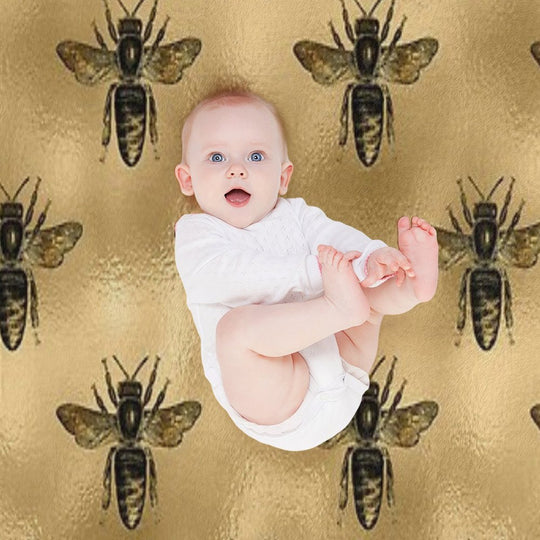 Black Bees Machine-washable Throw Blanket