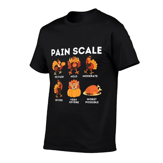 Pain Scale Turkey Pain Assessment Trauma Nurse Thanksgiving  Ribbed Collar T-Shirt