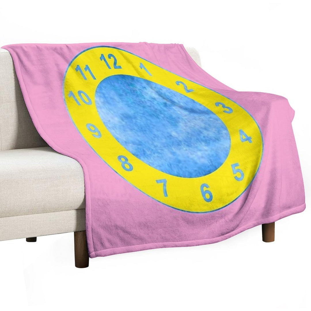Clock Rug (The Big Comfy Couch) Plush Throw Blanket