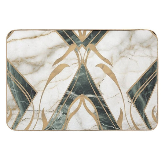 Olive Deco Marble  Eco-Friendly Bath Mat