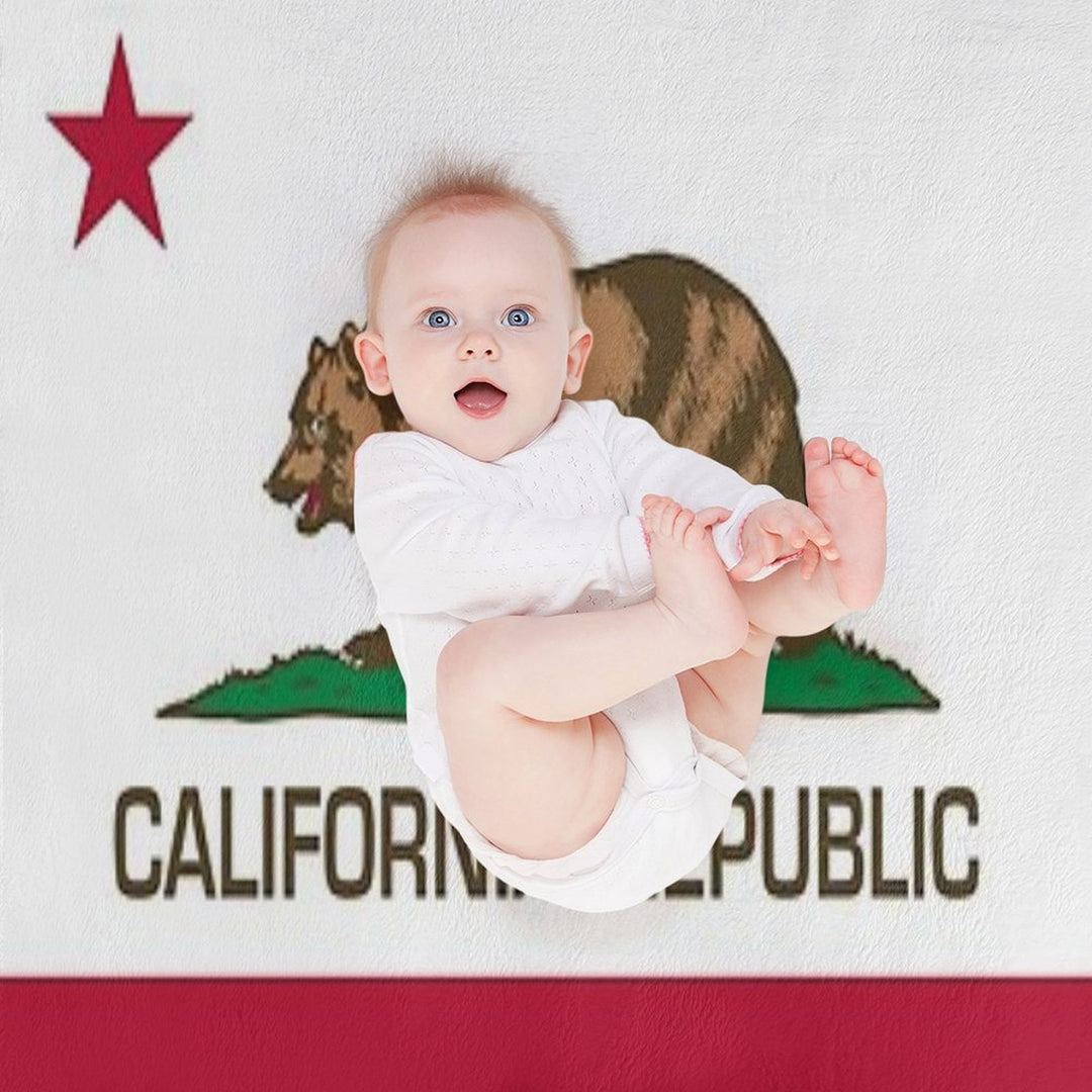 California Republic State Flag of California Easy Care Throw Blanket