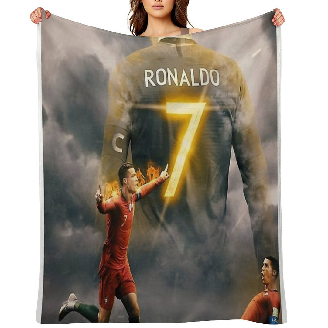 Aesthetic Ronaldo Poster Gift-ready Throw Blanket