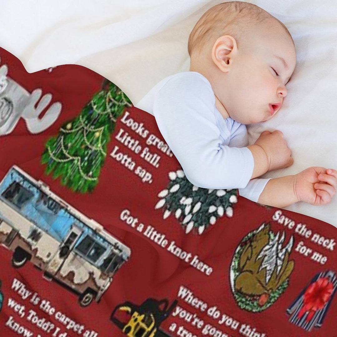 Christmas Vacation Collage Wrinkle-free Throw Blanket