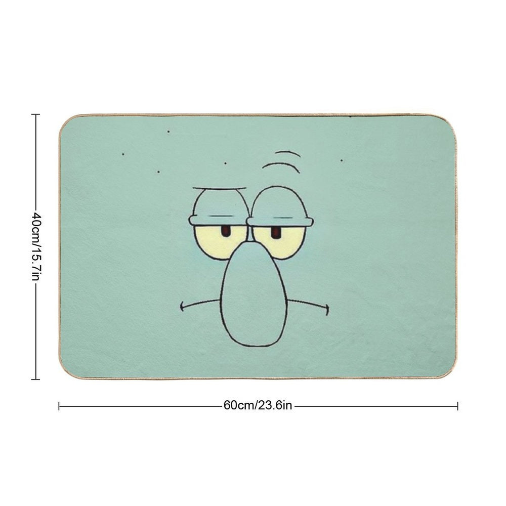 Squidward Face - Spongebob -  Easy To Clean Bath Mat