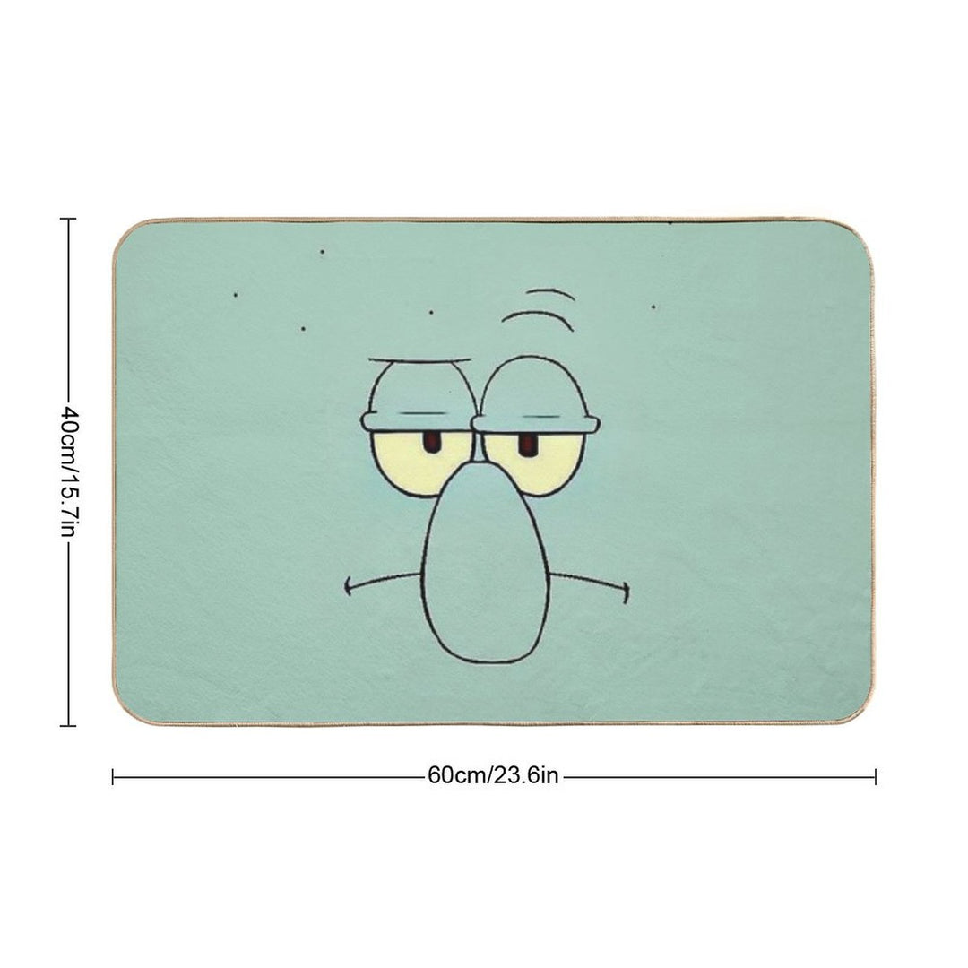 Squidward Face - Spongebob -  Easy To Clean Bath Mat