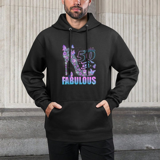 Butterflies High Heels 50 & Fabulous 50th Birthday Unisex Design Hoodie