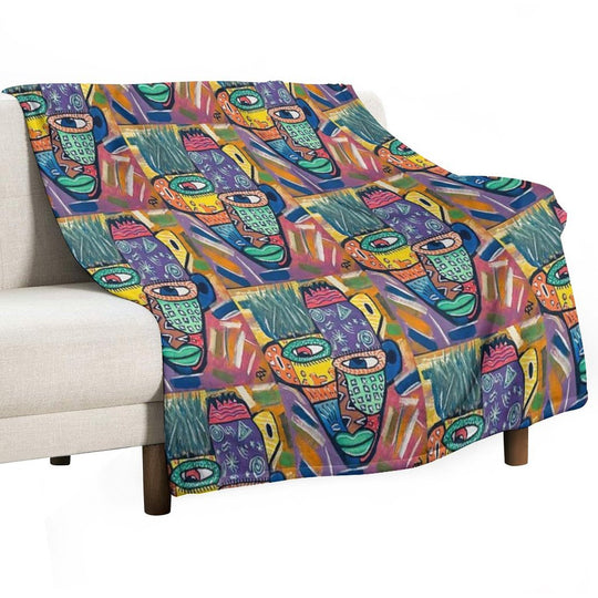 Patchwork Mind Velvety-soft Throw Blanket