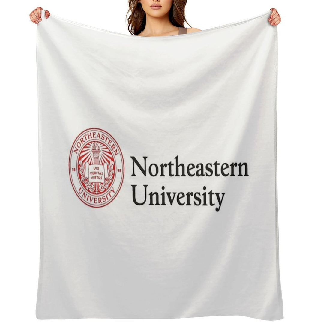 Northeastern University Travel-friendly Throw Blanket