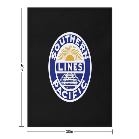 Vintage Southern Pacific Lines Railroad Compact Throw Blanket