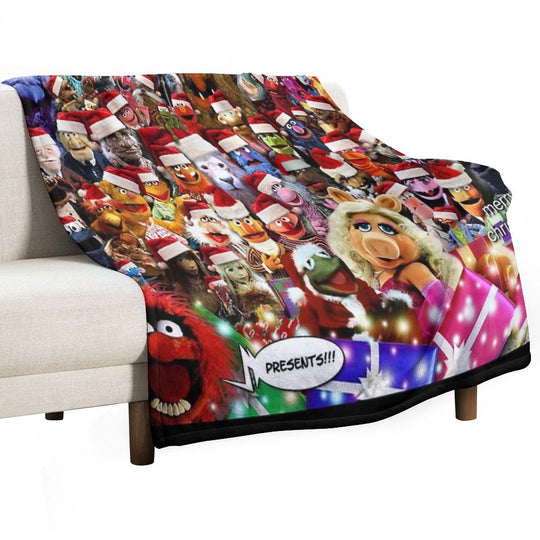The Muppets Christmas All Character Group Premium Throw Blanket