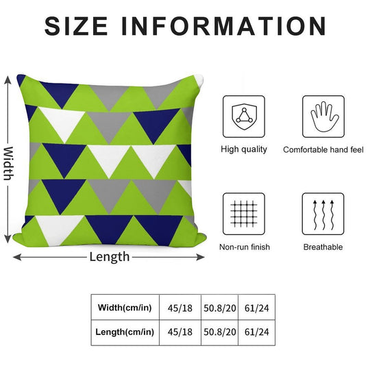 Arrows Lime Green,  Bright Navy Blue, Grey, And White Soft Warmth Comfort Throw Pillow
