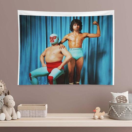 Nacho Libre And Stephen Retro Poster  Tshirt  Tapestry Tapestry