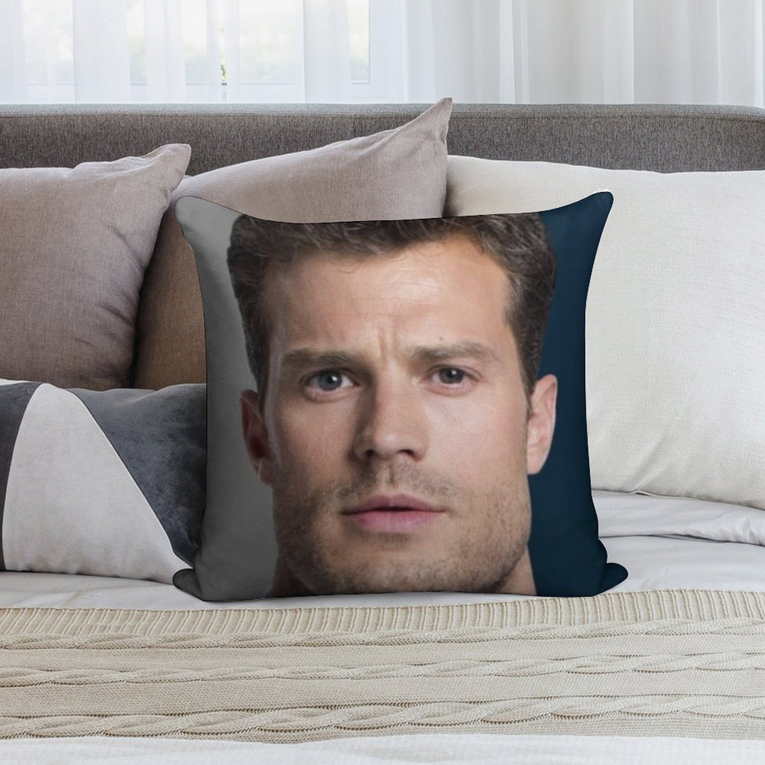 Jamie Dornan Soft Home Decor Throw Pillow