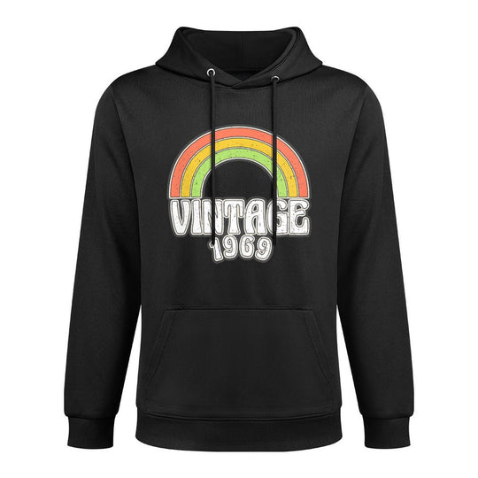 Womens Womens 50th Birthday, Vintage 1969, Distressed- 50 Year Old Easy Care Hoodie