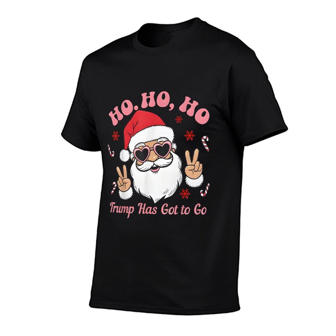 Funny Anti-Trump Santa Christmas Political Holiday  Wrinkle-resistant T-Shirt