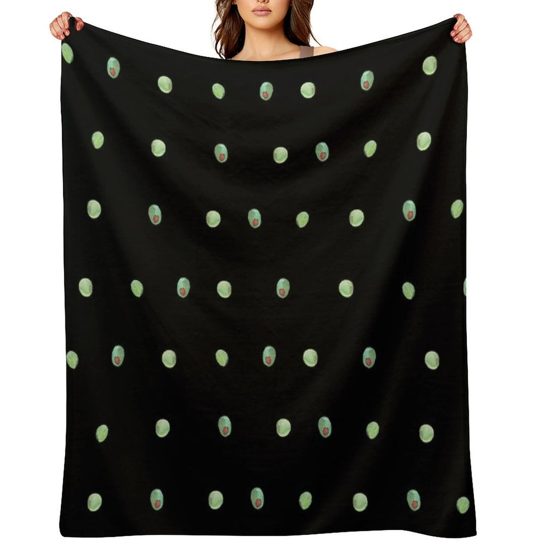 Olives Anti-pilling Throw Blanket