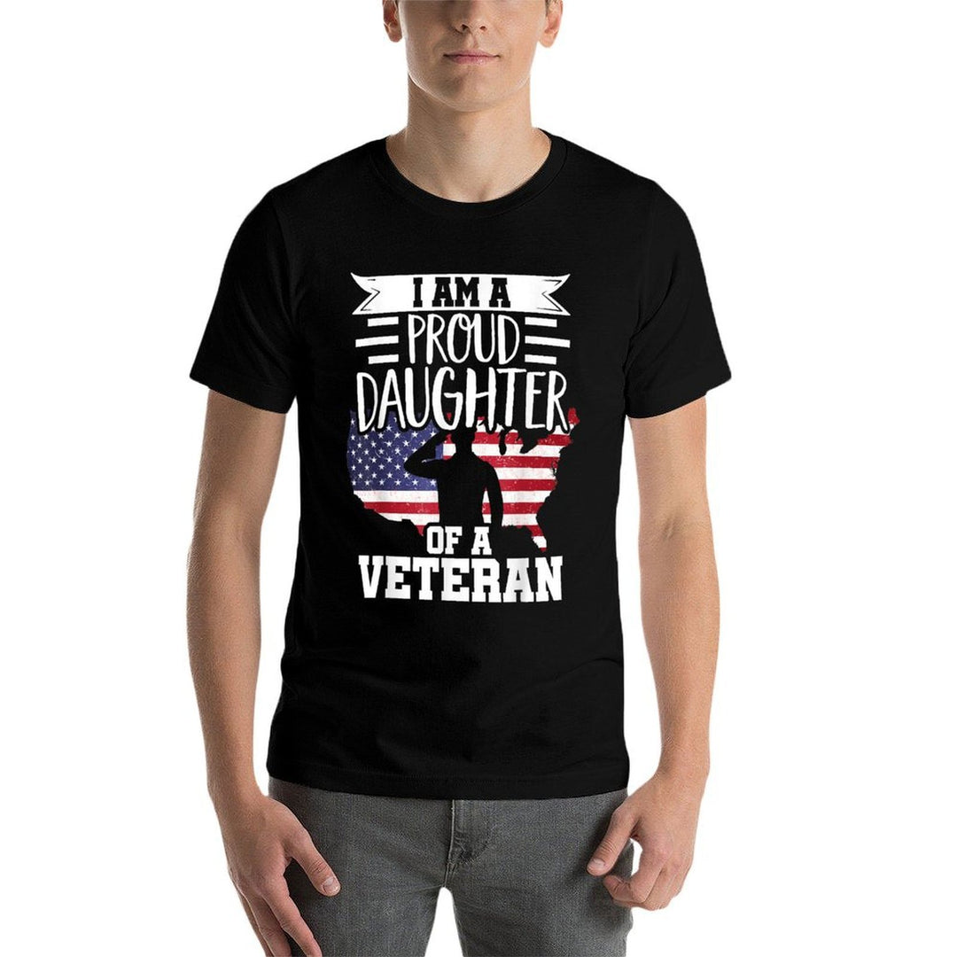 Proud Daughter Veteran Nothing Scares Patriotic Veterans Day  Eco-friendly Material T-Shirt