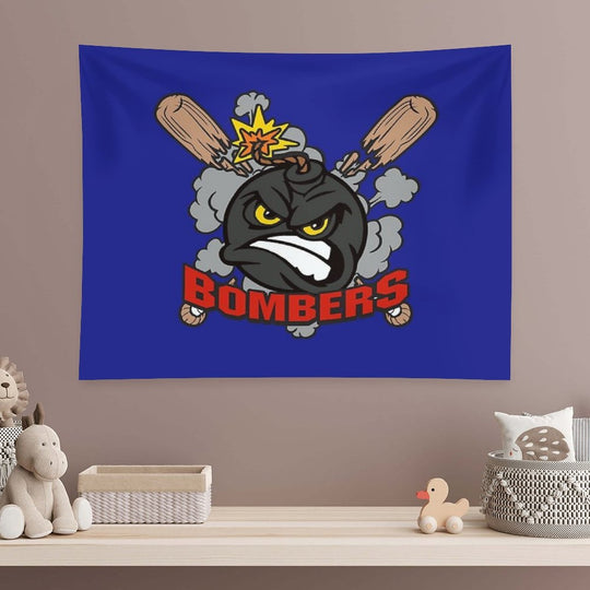 Bombers Baseball Logo Tapestry