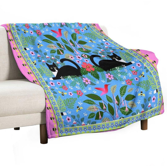 Katie And The Hummingbird Durable Throw Blanket