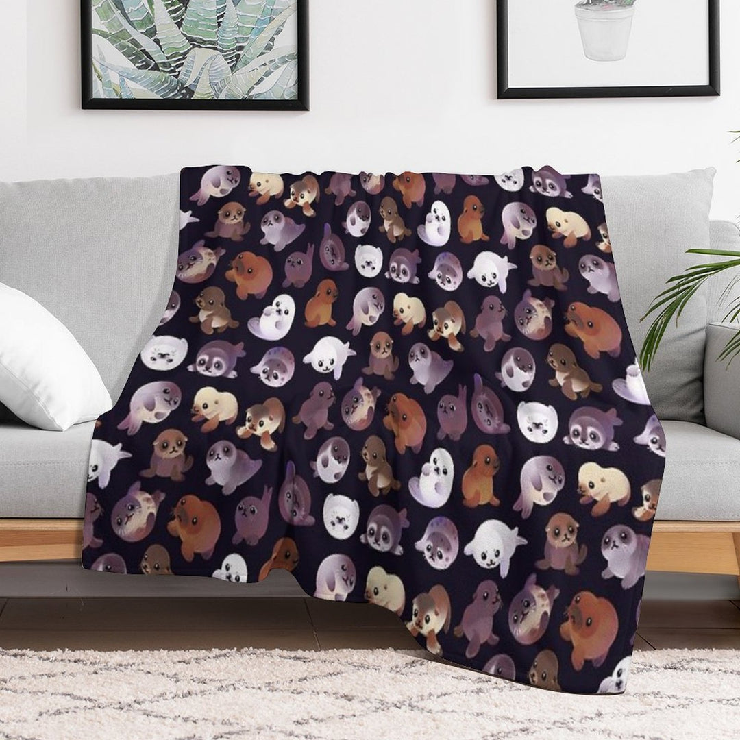 Seal Pup - Dark Premium Throw Blanket