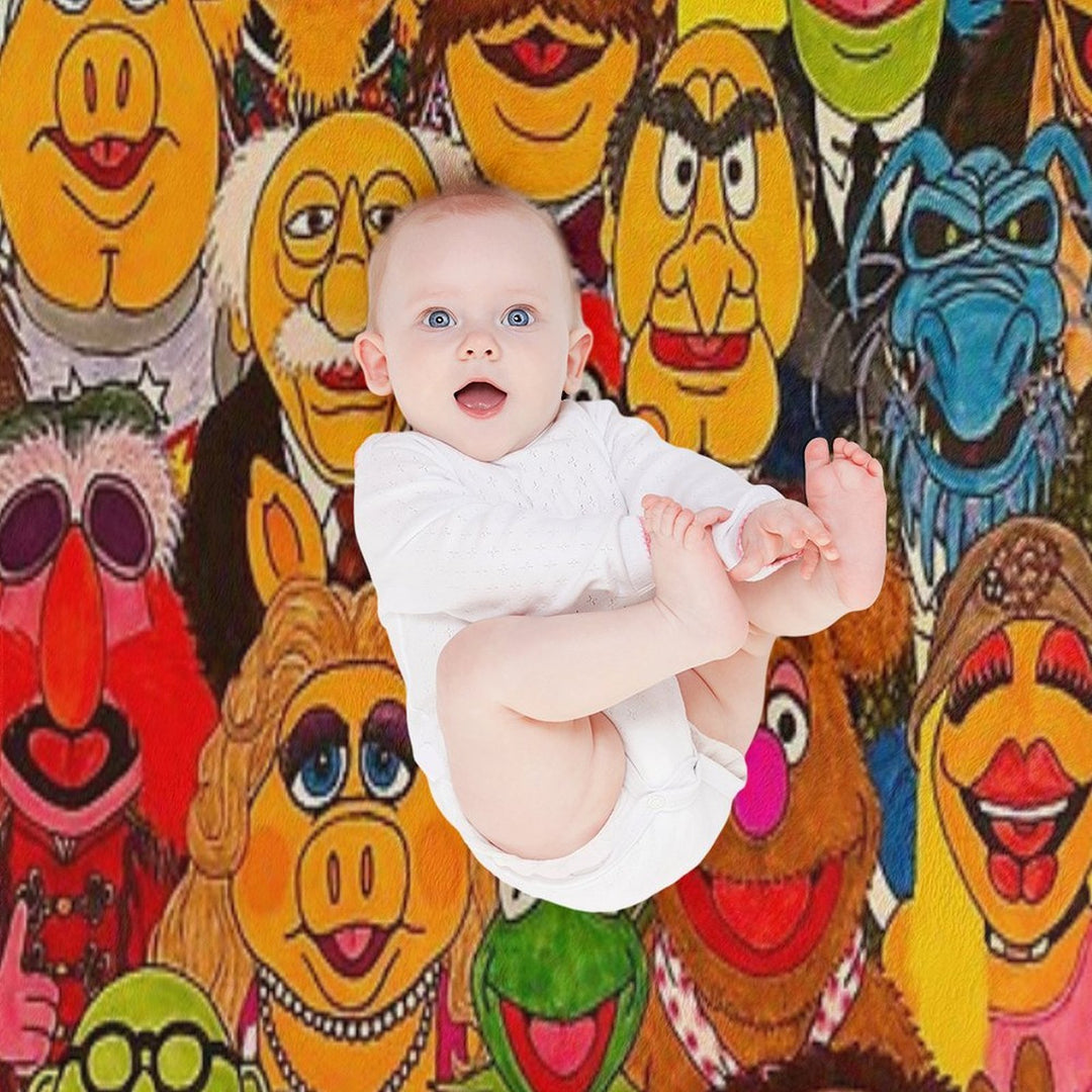 Retro Cartoon The Muppet Art Pattern Wrinkle-free Throw Blanket