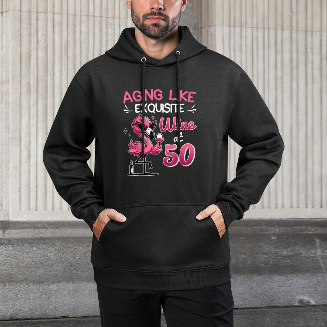 50 Years of AGING LIKE EXQUISITE WINE AT 50 50th Birthday Adjustable Hood Hoodie
