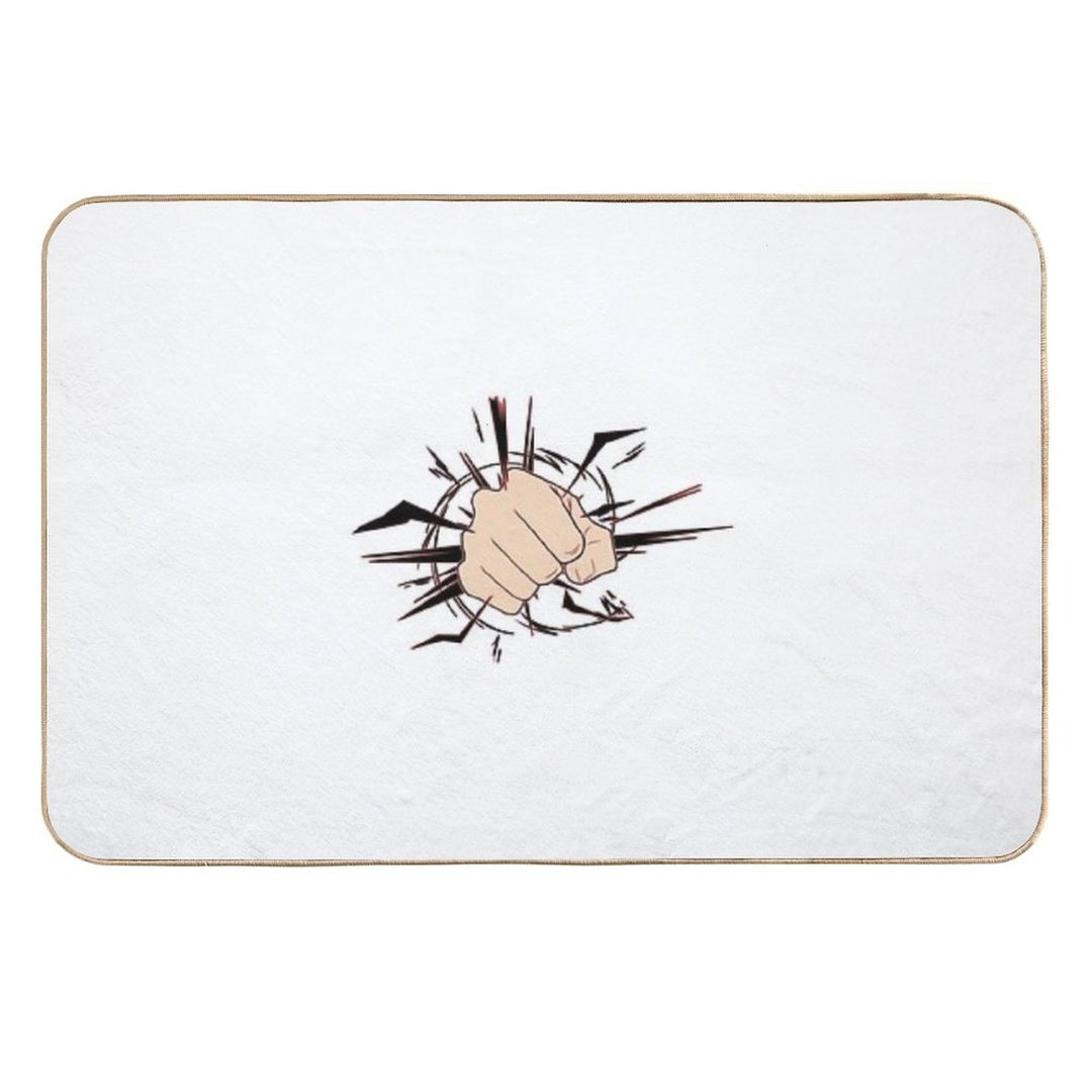 Black Flash  Easy To Clean Bath Mat