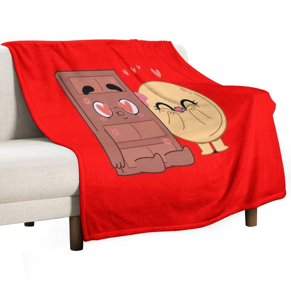 Choco And Pancake Couples Love Wrinkle-free Throw Blanket