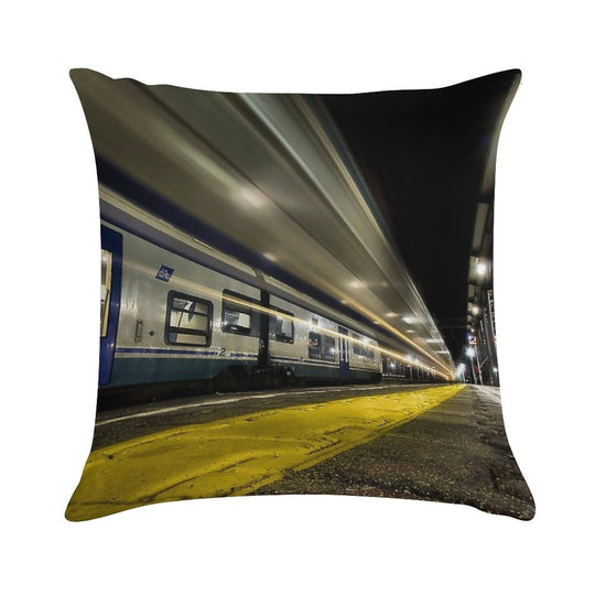 Trenitalia Soft Washable Throw Pillow