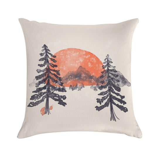 First Snow... Soft Anti-Pilling Throw Pillow
