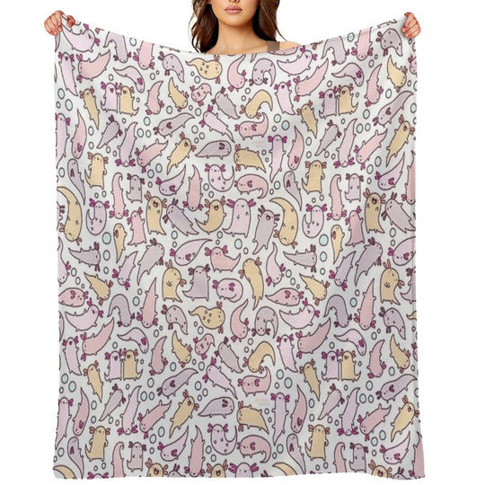 Adorable Axolotls Anti-pilling Throw Blanket