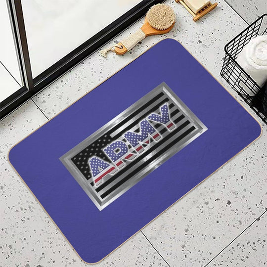 Commemorative Army Metal Flag  Anti-Trip Bath Mat