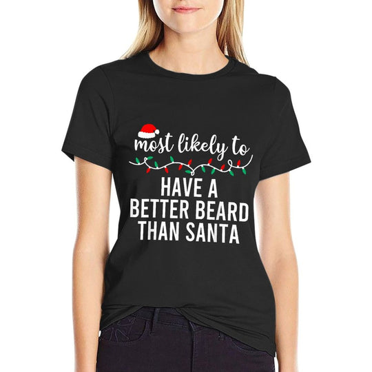 Most Likely To Christmas Matching Family Pajamas Funny  Oversized Silhouette T-Shirt
