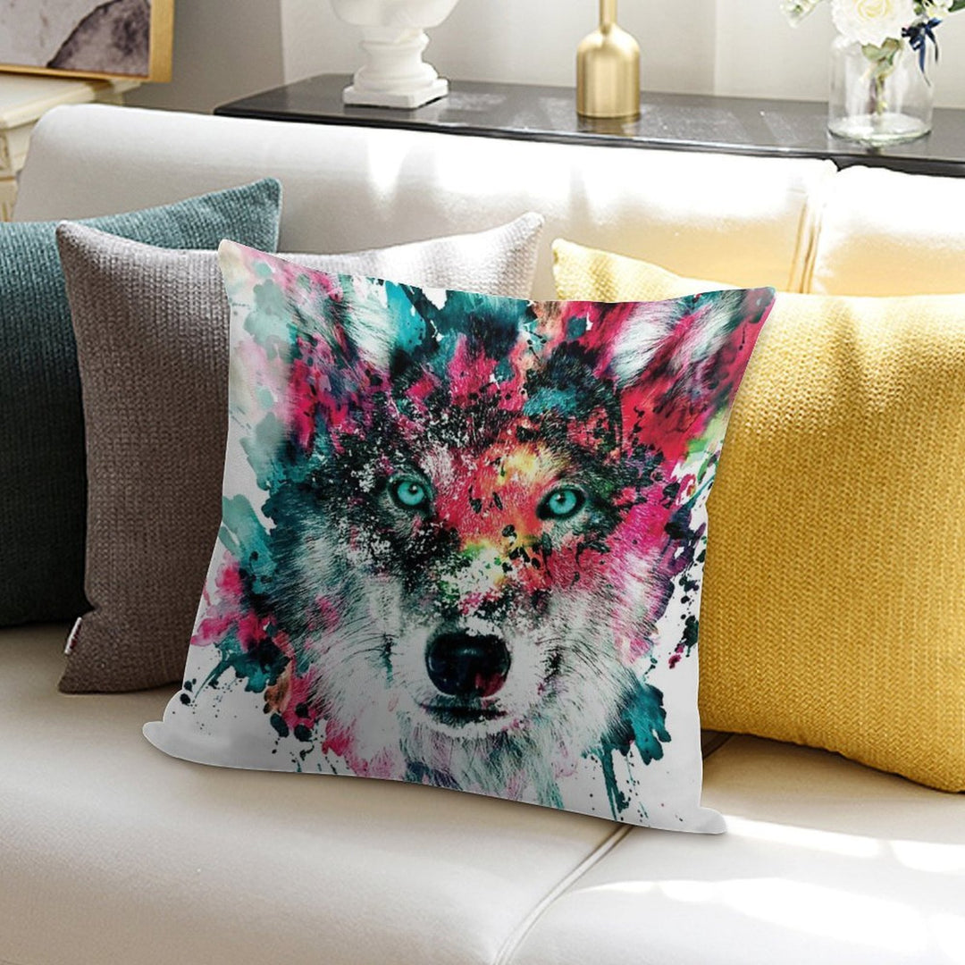 Wolf II Soft Style Accent Throw Pillow