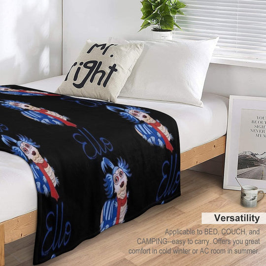 Ello from The Labyrinth Worm in Blue & Black Compact Throw Blanket